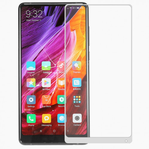 Lentille en verre extérieur à l'écran avant avec adhésif optiquement clair OCA pour Xiaomi MI Mix 2 (blanc) SH001B636-37