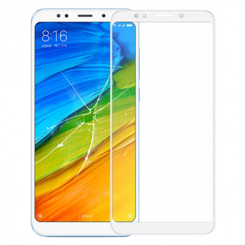 Lentille en verre extérieur à l'écran avant avec adhésif optiquement clair OCA pour Xiaomi Redmi Note 5 (Blanc) SH004B219-37