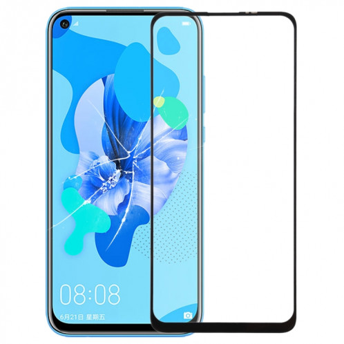 Lentille en verre extérieur à l'écran avant avec adhésif OCA optiquement clair pour Huawei Nova 5i / Nova 6 SE SH03121727-37