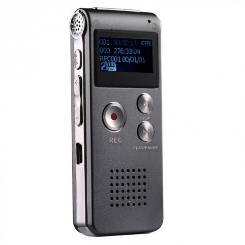 SK-012 32 Go USB Dictaphone Digital Audio Voice Recorder avec lecteur MP3 WAV Fonction var (gris) SH703B1152-37