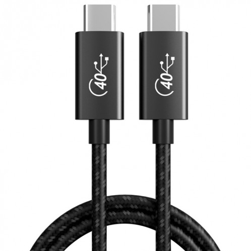 PD 100W USB-C / Type-C sur USB-C / Type-C Thunderbolt 4 Câble de données complet de la fonction, Longueur du câble: 1,5 m (maille noir et gris) SH503A626-37