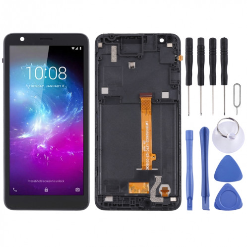 Écran LCD OEM pour ZTE Blade L8/A3 2019 Assemblage complet du numériseur avec cadre (noir) SH205A485-36