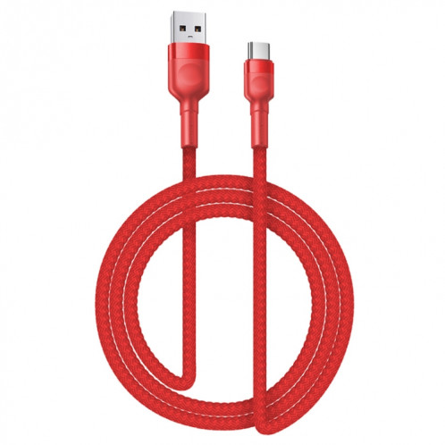 USB-C / TYPE-C 5A Tatouage de beauté Câble de charge USB, Longueur du câble: 1m (rouge) SH801C148-37