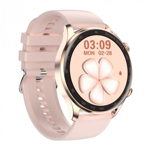 AK32 1,36 pouces IPS Tactile Scred Smart Watch, support Bluetooth Call / Blood Oxygin Survering, Style: Silicone Watch Band (Pink) SH801A1435-37