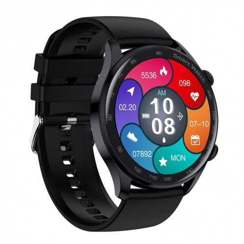 AK32 1,36 pouces IPS Tactile Scred Smart Watch, support Bluetooth Call / Blood Oxygin Survering, Style: Silicone Watch Band (noir) SH801B1990-37