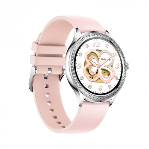 AK35 1,32 pouces IPS Color Screen Smart Watch, Soutenir la surveillance du sommeil / Surveillance de l'oxygène sanguin (bande de montre en silicone rose argenté) SH301F1336-37