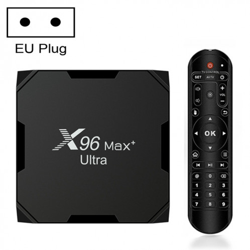 X96 MAX + Ultra 4 Go + 32 Go Amlogic S905X4 8K Smart TV Box Android 11.0 Player média, Type de fiche: Plug SH2502867-311
