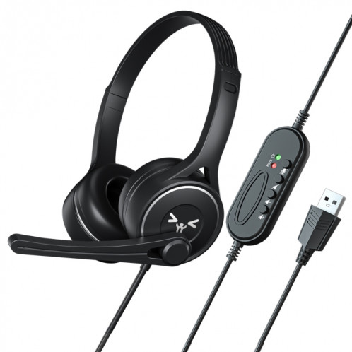 SOYTO SY-G30 Casque de jeu ergonomique à suppression de bruit filaire, interface : USB (noir) SS702A803-36