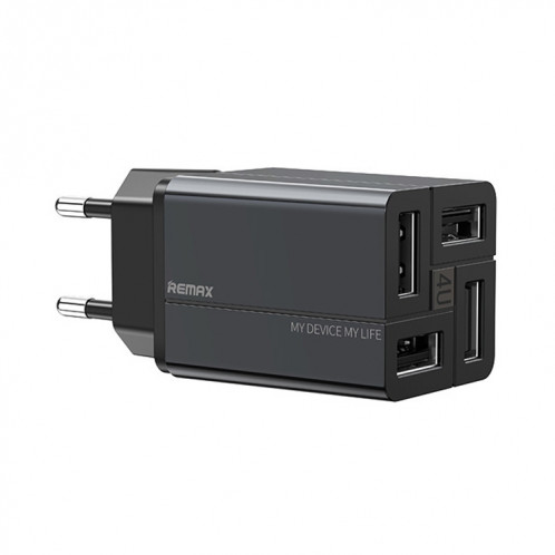 Chargeur rapide REMAX RP-U43 3,4 A 4 ports USB, spécification : prise UE (noir) SR401A727-34