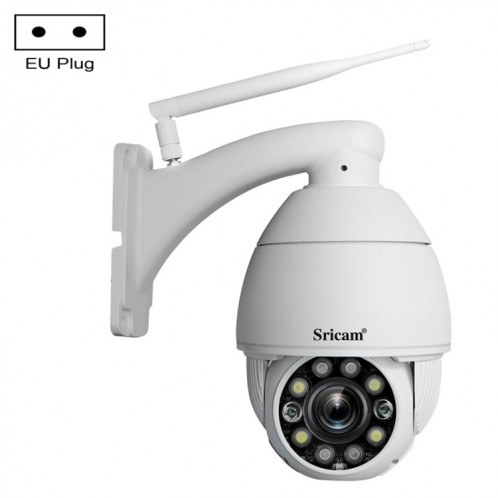 Sricam SP008C 5MP 10X Zoom IP66 Moniteur de caméra IP WiFi CCTV étanche, Type de prise: Prise UE (Blanc) SS302A1320-316
