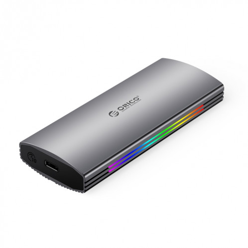 ORICO M2R2-G2-GY 10Gbps Multi-Color Glowing RGB Gaming Style M.2 NVMe SSD Boîtier (Gris) SO601A411-37
