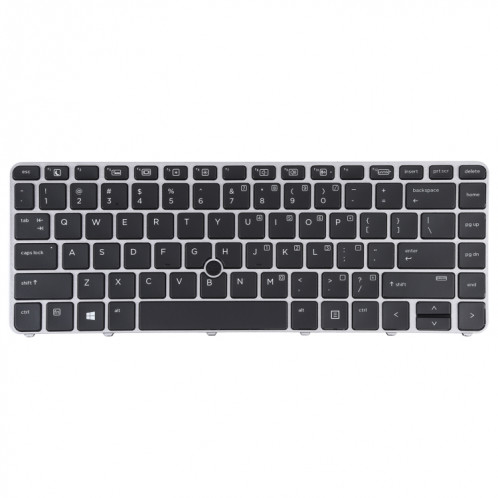 Pour clavier HP EliteBook 840 G3 US Version avec rétroéclairage et pointage (argent) SH703A280-35