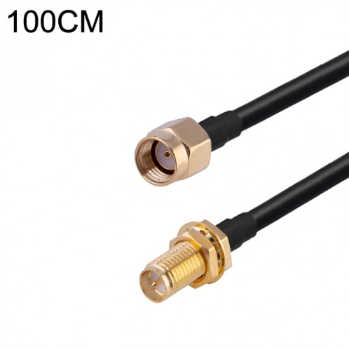 Câble adaptateur coaxial RF RP-SMA mâle vers RP-SMA femelle RG174, longueur : 1 m SH0601948-33