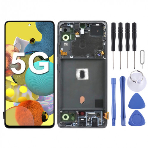 Écran LCD Super AMOLED d'origine pour Samsung Galaxy A51 5G SM-A516 numériseur assemblage complet avec cadre SH14011169-35