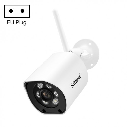 Caméra de surveillance extérieure WiFi SriHome SH034C 4.0MP AI humanoïde (prise UE) SS101B485-312