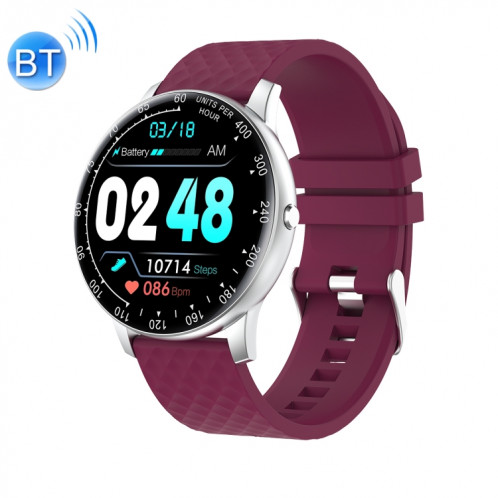 Ochstin 5H30 1,28 pouces HD écran rond bracelet en silicone montre de sport intelligente (violet) SO501D1972-39