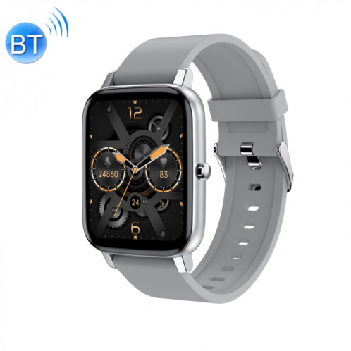 Ochstin 5H80 1,69 pouces Écran carré Bracelet en silicone Fréquence cardiaque Surveillance de l'oxygène sanguin Bluetooth Montre intelligente (Gris) SO901D1169-311