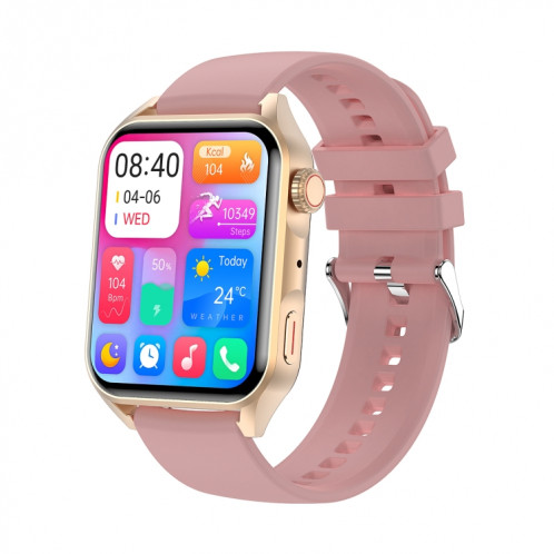 Ochstin 5HK28 1,78 pouces écran carré bracelet en silicone montre intelligente prend en charge la fonction d'appel Bluetooth/surveillance de l'oxygène sanguin (rose) SO701B1594-311