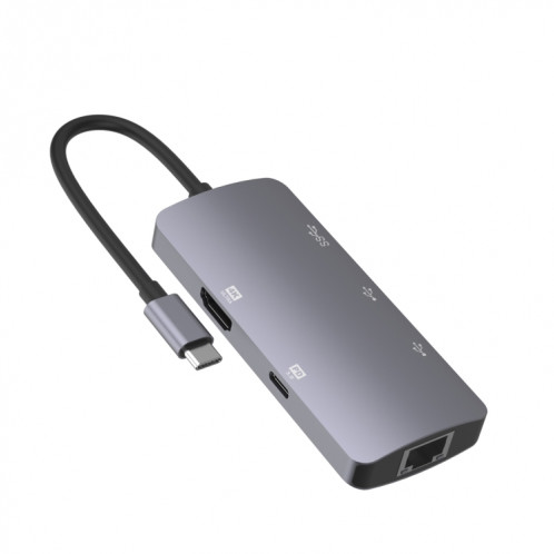 Onten OTN-UC910 Station d'accueil HUB multifonction portable USB-C / Type-C (Gris) SO801A832-35
