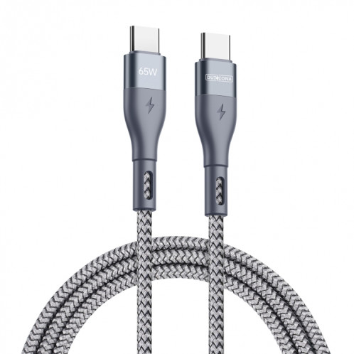 Câble de données à charge rapide DUZZONA A2 PD 65 W USB-C / Type-C vers Type-C, longueur : 1 m (gris) SD801A1799-38