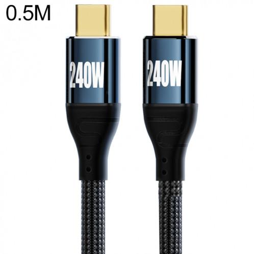 Câble de données de charge rapide PD 240 W Type-C vers Type-C, longueur : 0,5 m SH6001144-36
