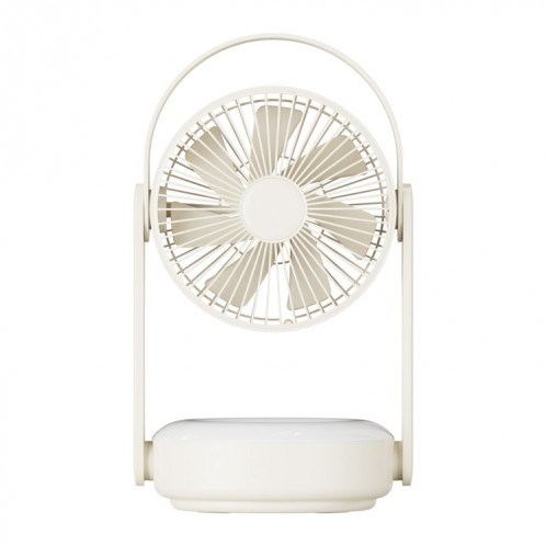 WT-F62 Ventilateur de refroidissement à air de charge USB portable extérieur avec lampe de nuit à LED (couleur crème) SH601A1447-38