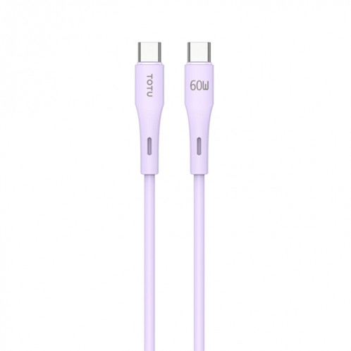 Câble de données en silicone TOTU BT-022 Skin Sense Series Type-C vers Type-C, longueur : 1 m (violet) ST301C862-37