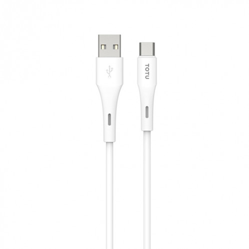 TOTU BT-023 Skin Sense Series Câble de données USB vers silicone de type C, longueur : 1 m (blanc) ST902B1289-37