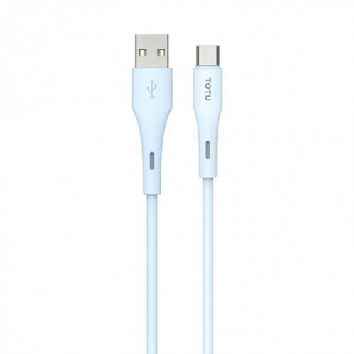 TOTU BT-023 Skin Sense Series Câble de données USB vers silicone de type C, longueur : 1 m (bleu) ST902C174-37