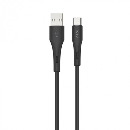 TOTU BT-023Skin Sense Series Câble de données USB vers silicone de type C, longueur : 2 m (noir) ST002A605-37