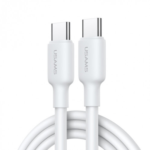 Câble de données de charge USAMS US-SJ614 U84 PD100W USB-C / Type-C vers USB-C / Type-C, longueur du câble : 2 m (blanc) SU502A1649-37