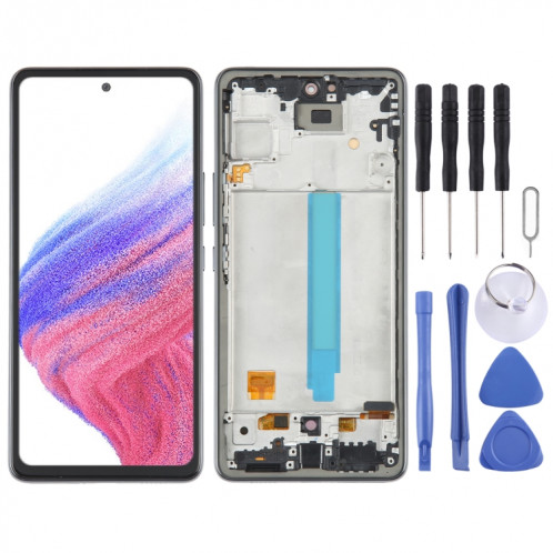 Écran LCD OLED 6,48 pouces pour Samsung Galaxy A53 5G SM-A536 Assemblage complet du numériseur avec cadre (Noir) SH304A829-35