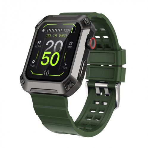 Rogbid Tank S2 Montre intelligente à écran IPS de 1,83 pouces, prend en charge les appels Bluetooth / la pression artérielle / la surveillance du sommeil (vert) SR201C1650-311