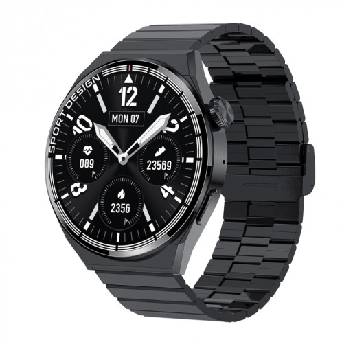 HDT 3 Max 1,6 pouces Steel Band IP67 Étanche Smart Watch Support Bluetooth Appel / NFC (Noir) SH001A595-316