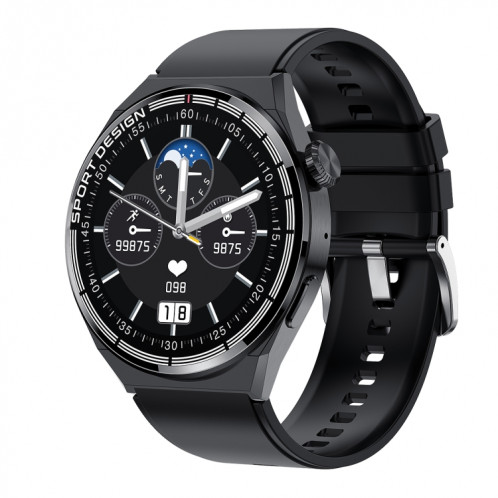 HDT 3 Max 1,6 pouces Bande de silicone IP67 Étanche Montre intelligente Prise en charge Appel Bluetooth / NFC (Noir) SH201A676-316