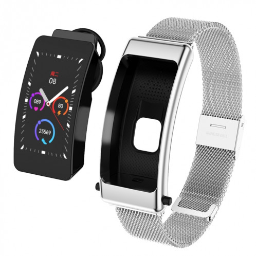 K50 1,08 pouces Steel Band Écouteur Détachable IP67 Étanche Smart Watch Support Bluetooth Appel (Argent) SH101C1632-316