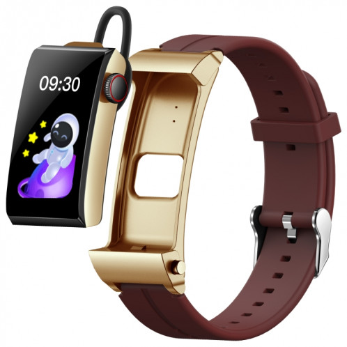 M6 1,5 pouces bande de silicone écouteur détachable IP68 étanche montre intelligente prise en charge Bluetooth appel (rouge) SH701B1725-318