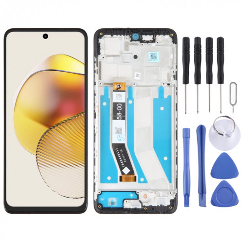 Écran LCD d'origine pour assemblage complet de numériseur Motorola Moto G73 avec cadre SH4310950-35