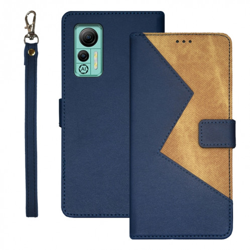 Pour Ulefone Note 14 idewei Étui de téléphone en cuir épissé bicolore (bleu) SI908A815-35