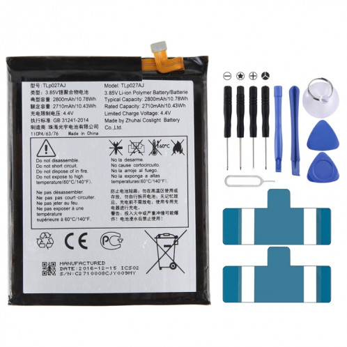 Remplacement de la batterie pour Alcatel One Touch POP 8 P320A TLP041CC 4060mAh SH9413258-30