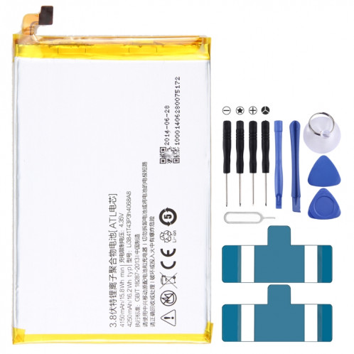 Pour ZTE Nubia X6 NX601J 4150mAh Remplacement de la batterie Li3841T43P3h4068A8 SH06151749-30