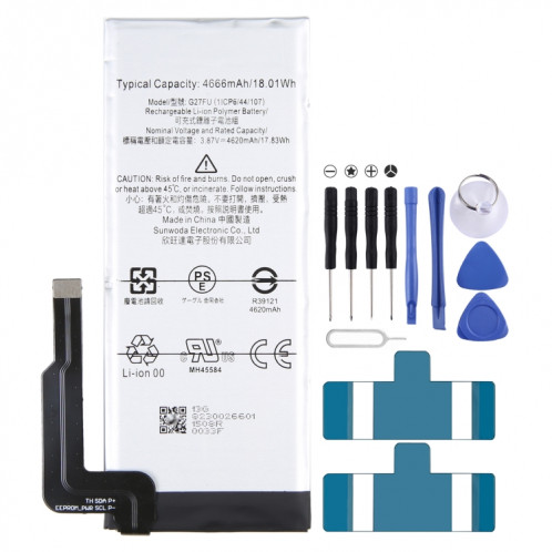Pour le remplacement de la batterie Google Pixel 5A 4620mAh G27FU SH1612474-30