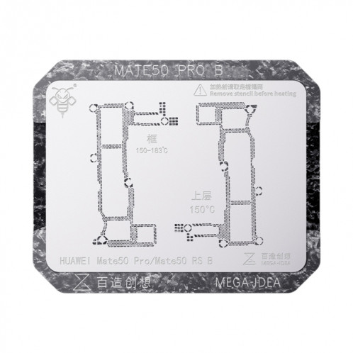 Pour Huawei Mate 50 Pro B Qianli Mega-idea Multifonctionnel Positionnement du cadre central BGA Reballing Platform SQ0320405-310