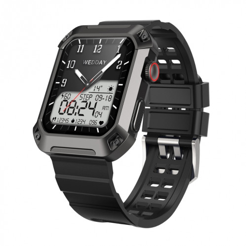 Pour le bracelet de montre en silicone Rogbid Tank S2 (noir) SH801A741-32