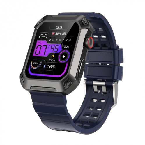 Pour le bracelet de montre en silicone Rogbid Tank S2 (bleu) SH801B725-32
