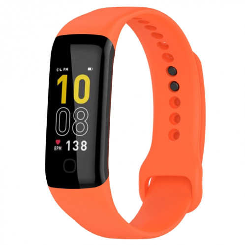 Pour Mambo Band 5 / 5S Bracelet de montre de remplacement en silicone de couleur unie (Orange) SH901B415-39