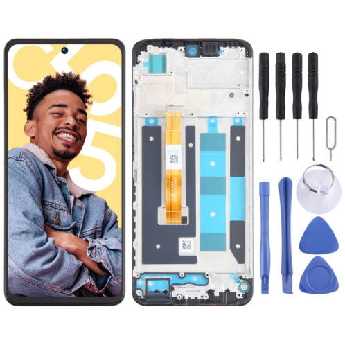Pour Realme C55 OEM écran LCD pour numériseur assemblage complet avec cadre SH5005380-37