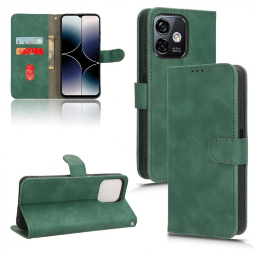 Pour Ulefone Note 16 Pro Skin Feel étui de téléphone en cuir à rabat magnétique (vert) SH001C881-36