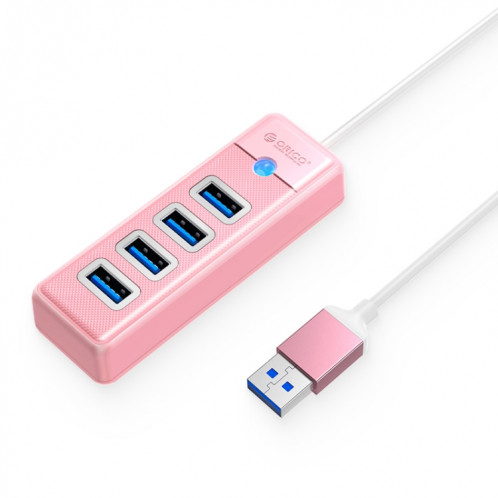 ORICO PW4U-U3 Adaptateur HUB de station d'accueil multifonction USB vers USB 4 en 1 (rose) SO001A1524-38