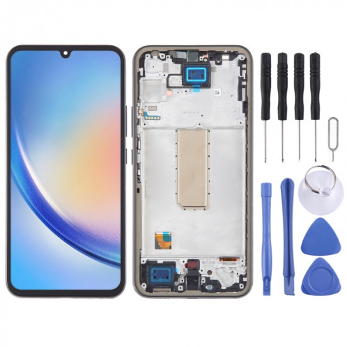 Écran LCD d'origine pour Samsung Galaxy A34 SM-A346B numériseur assemblage complet avec cadre SH0105408-37